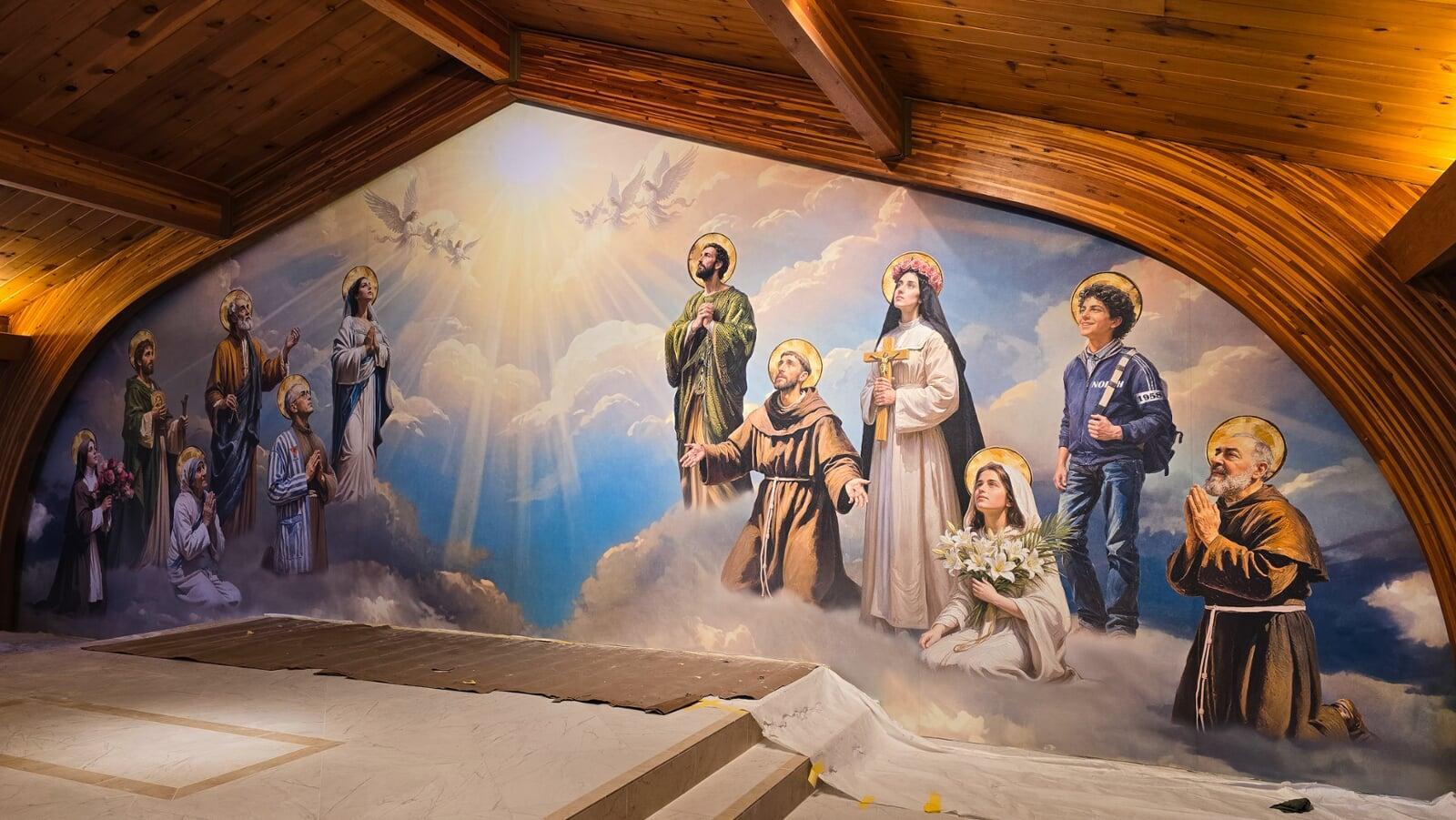 Rose of Lima South Dakota 3D mural concept rendering interior beautiful church