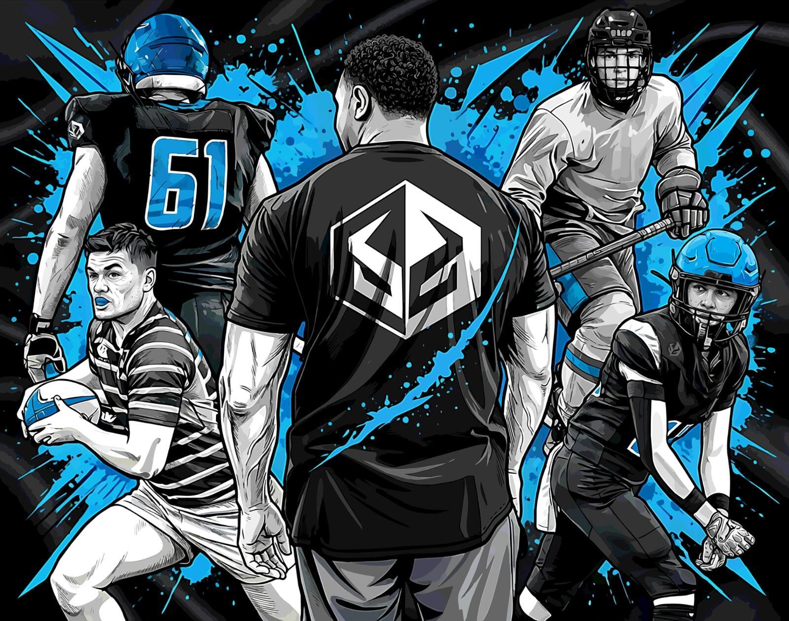 Iron Elite Fitness wall mural concept sports wall mural
