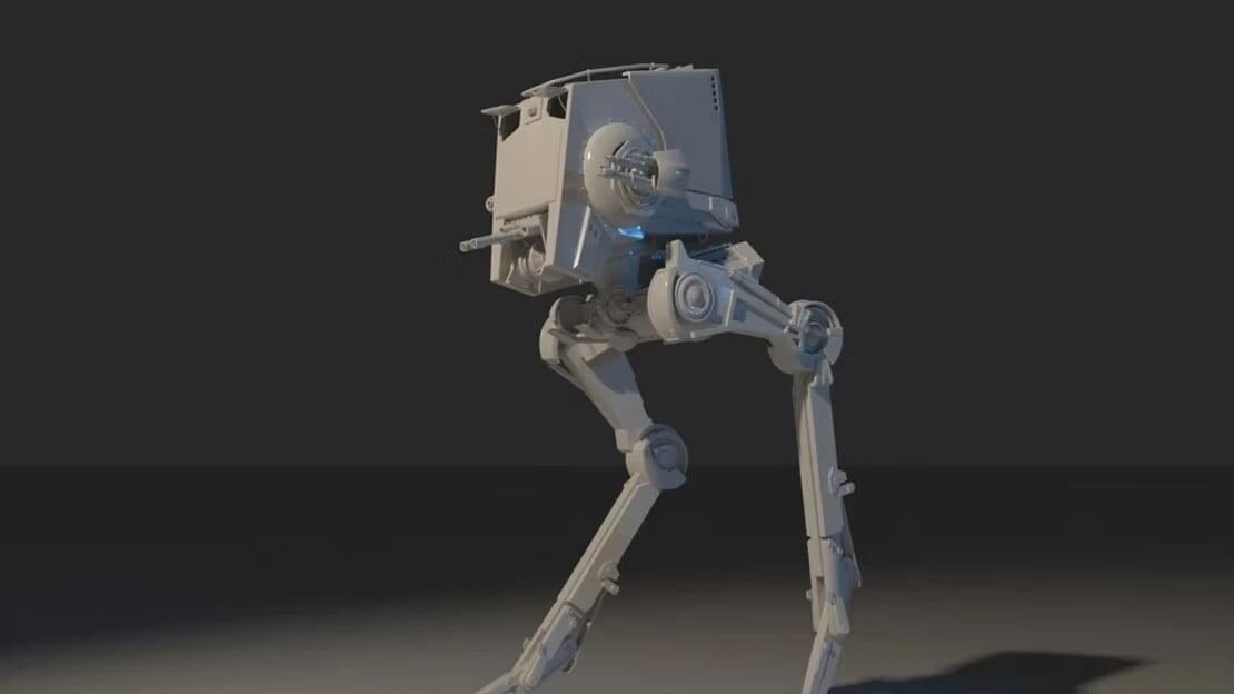 Scout walker 3D render Star Wars
