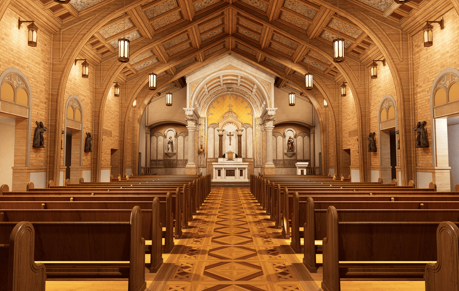 St Thomas Aquinas Parish 3D Rendering