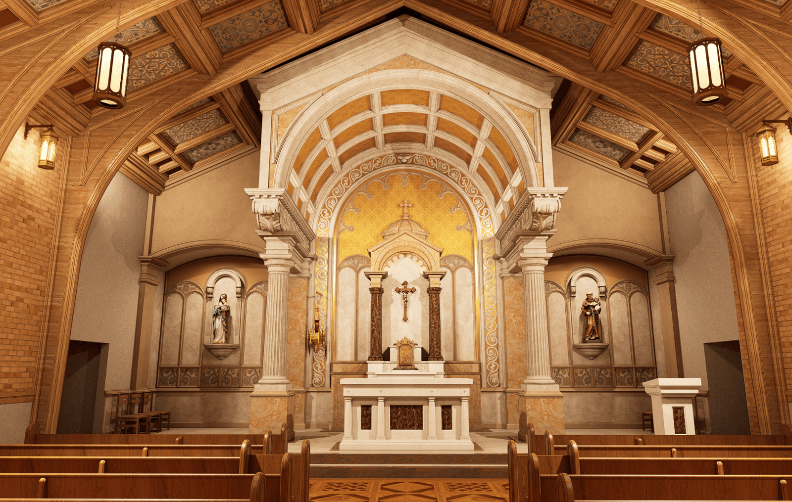 St Thomas Aquinas Parish 3D Rendering