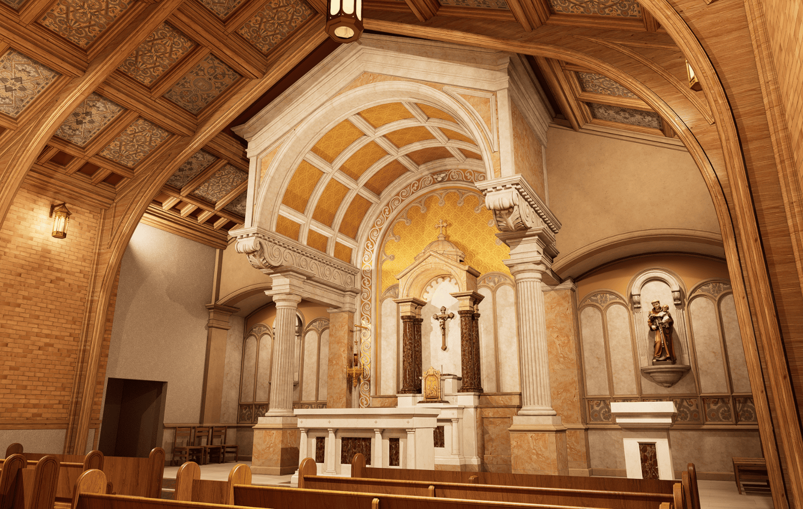 St Thomas Aquinas Parish 3D Rendering
