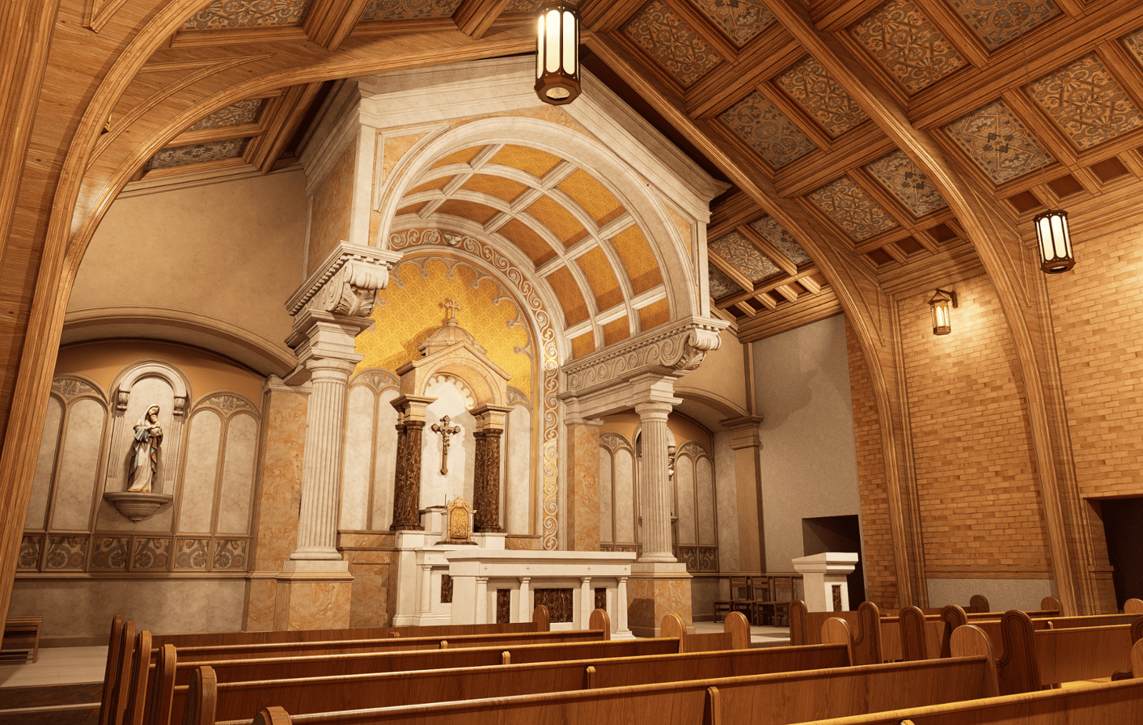 St Thomas Aquinas Parish 3D Rendering