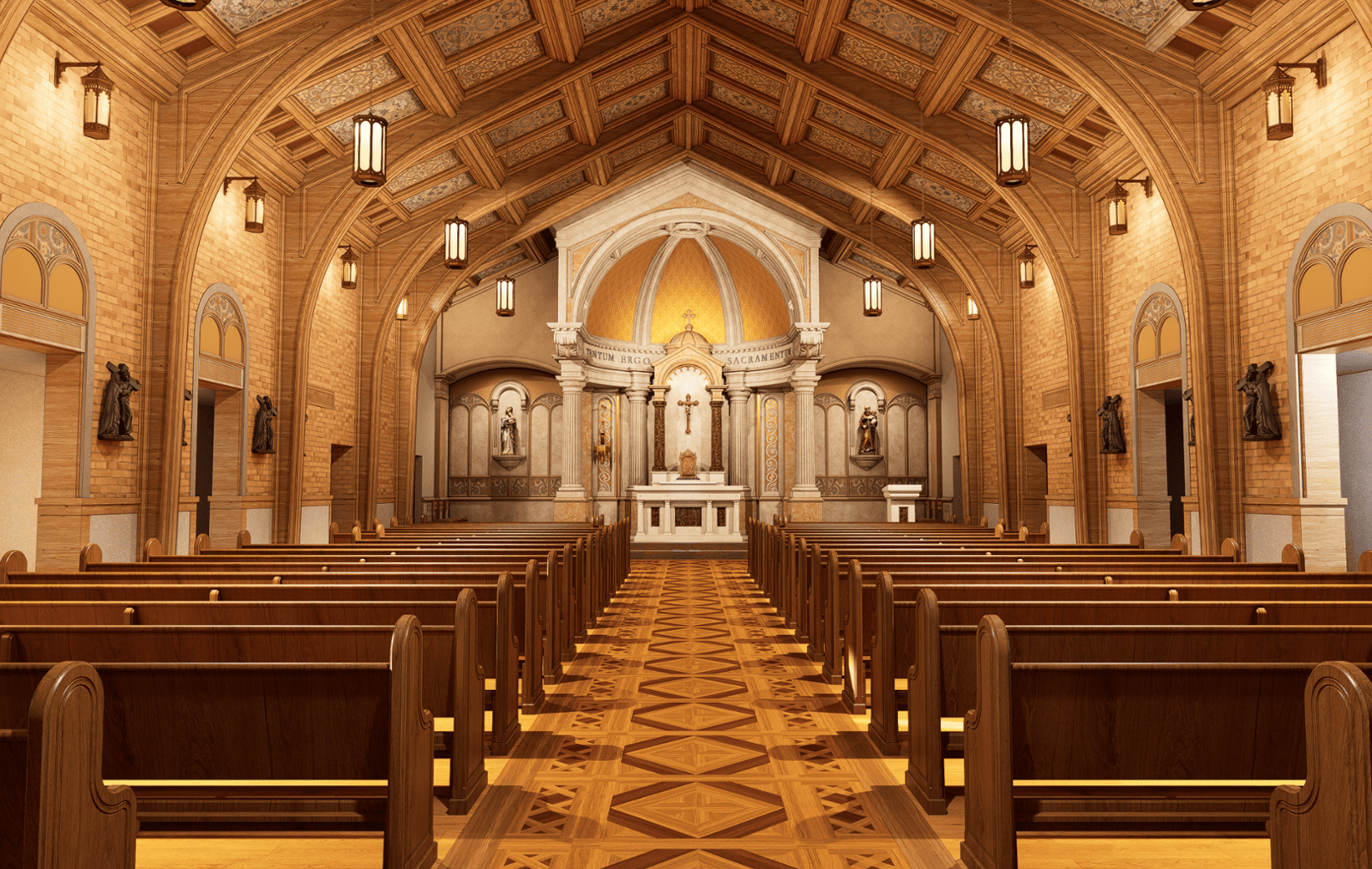 St Thomas Aquinas Parish 3D Rendering