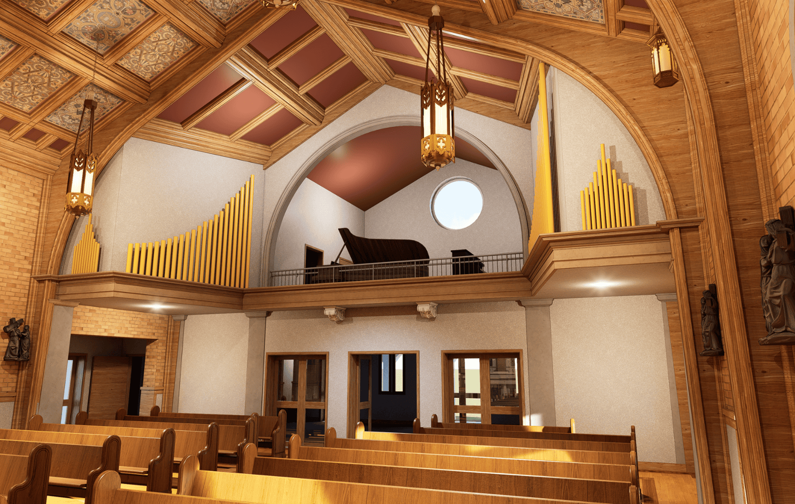 St Thomas Aquinas Parish 3D Rendering