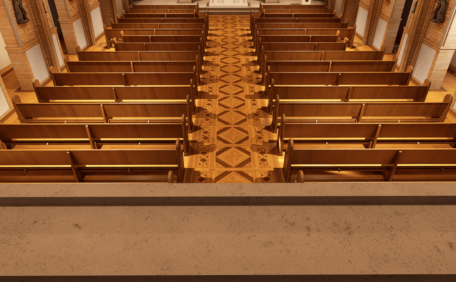 St Thomas Aquinas Parish 3D Rendering