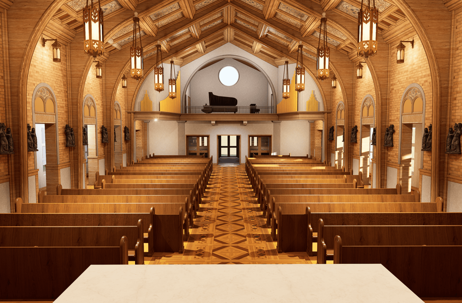 St Thomas Aquinas Parish 3D Rendering