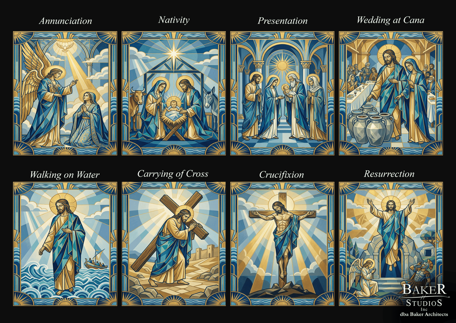 Holy Family High School Catholic Religious Mural Designs