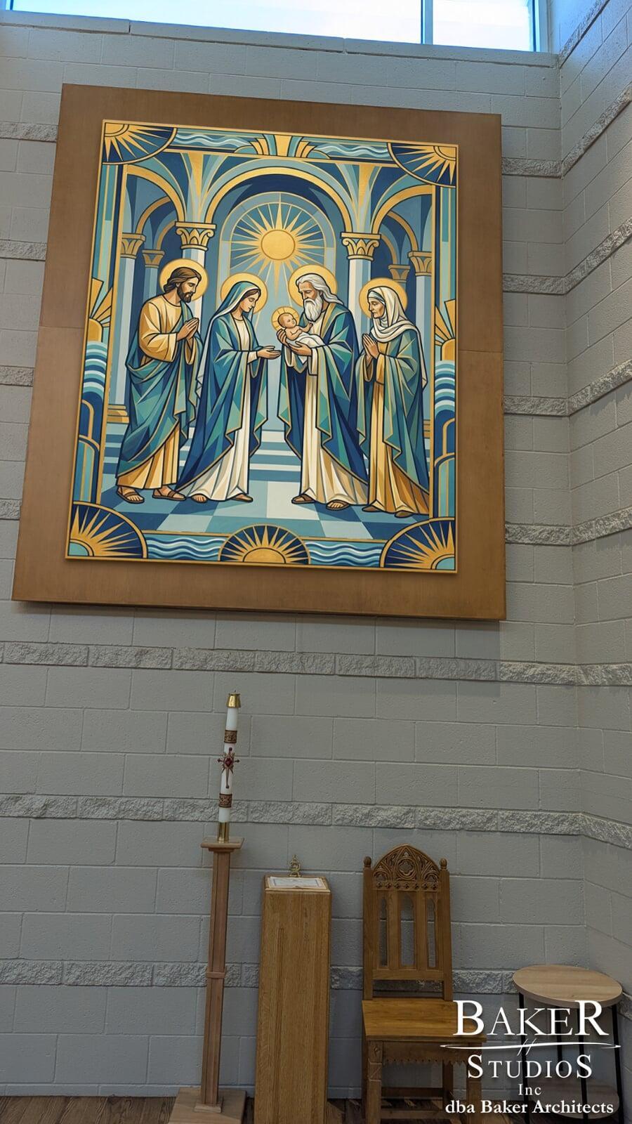 Holy Family High School Catholic Religious Mural Designs