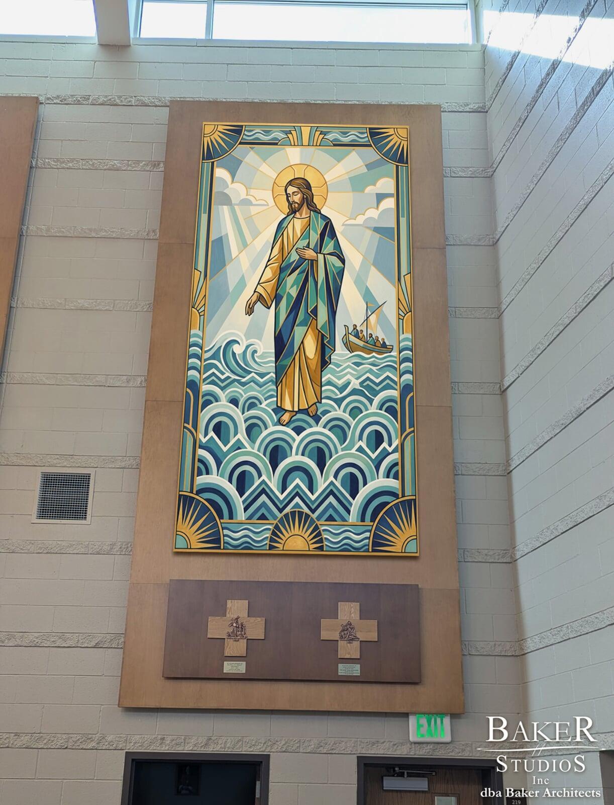 Holy Family High School Catholic Religious Mural Designs