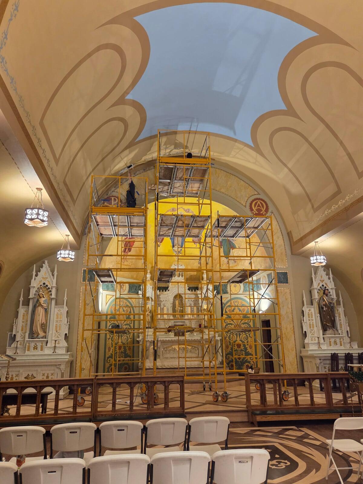 Immaculate Conception Rapid City South Dakota Ceiling Work